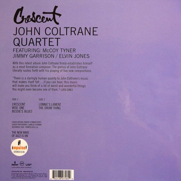 John Coltrane Quartet – Crescent (2022) New Sealed Vinyl LP - Picture 2 of 3